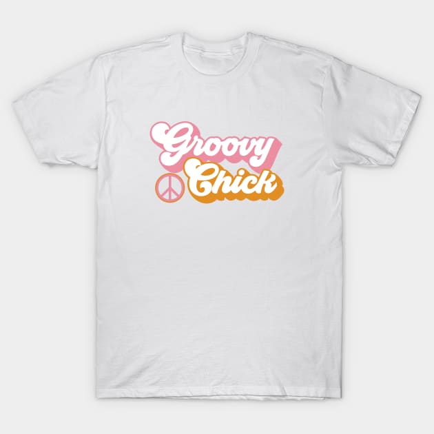 Groovy Chick T-Shirt by Retroprints